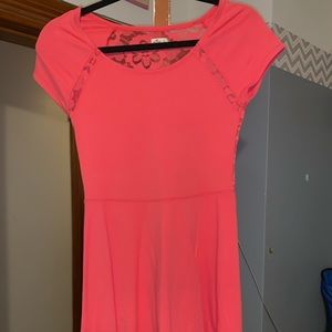 Coral Hollister “skater” dress